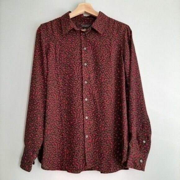 BANANA REPUBLIC | Dillon Classic Fit Animal Print Top Button Down Shirt Sz M - Picture 3 of 8